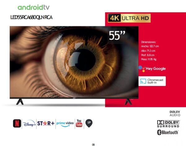 TV RCA 55" 4K Ultra HD